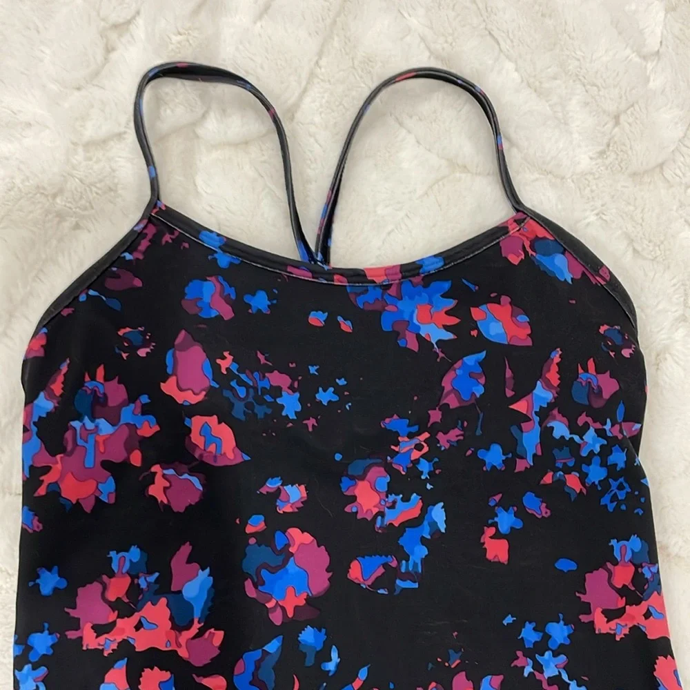 LULULEMLON | black tank with blue-purple design - Picture 6 of 6